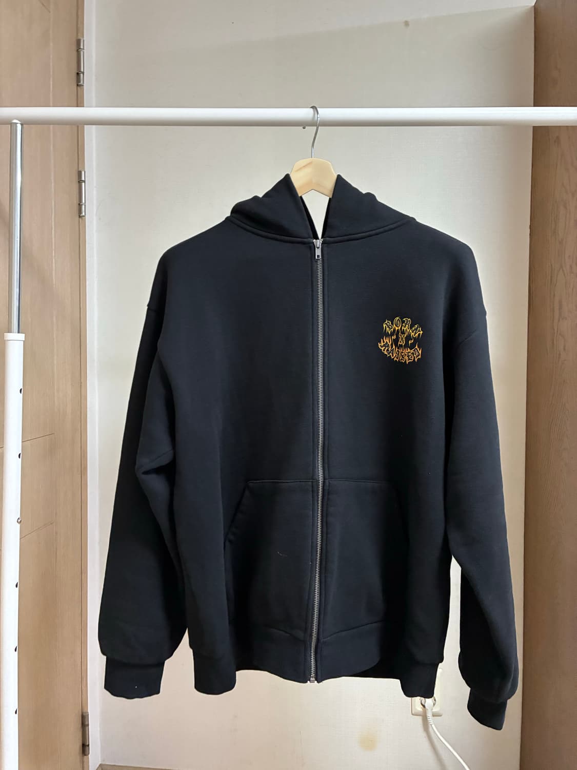 [L]본앤레이즈드 마리아 후드집업 블랙 상품이미지2