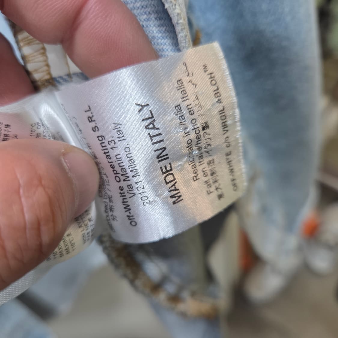 오프화이트 연청 데님 셔츠형 자켓 상품이미지8