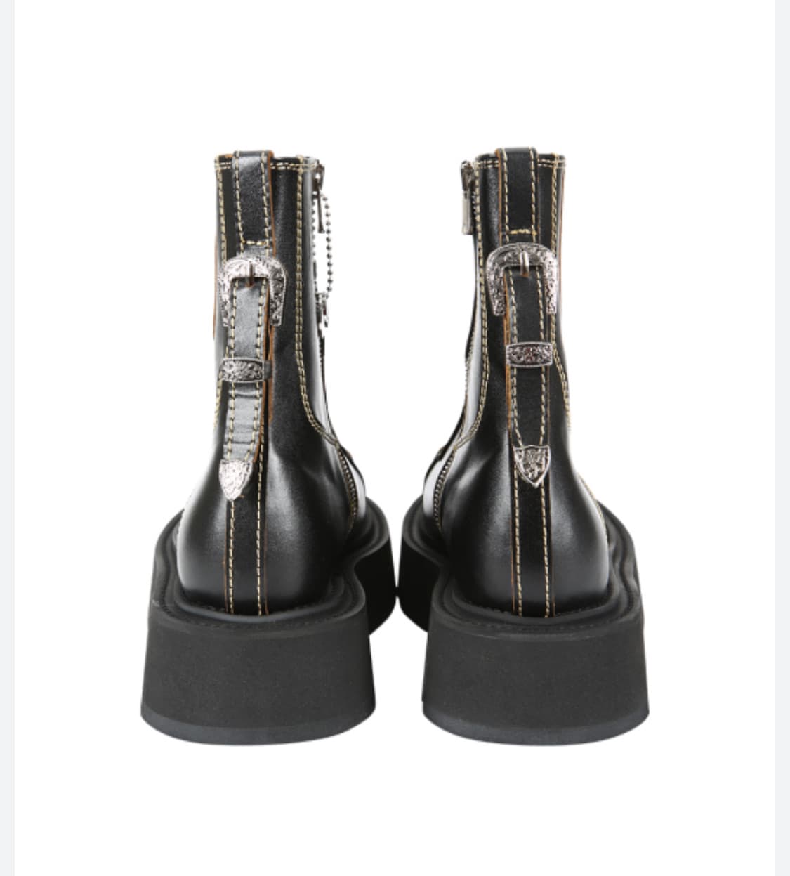 (WOMEN) FIA WESTERN RAW CUT ANKLE BOOTS 상품이미지3