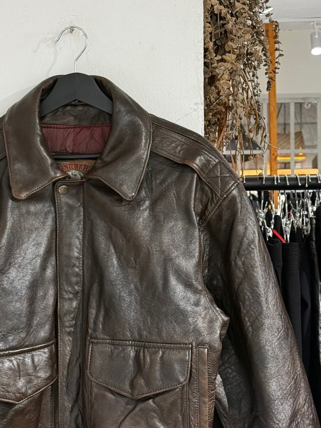 어드벤처 바운드 브라운 투 포켓 레더 자켓 상품이미지3