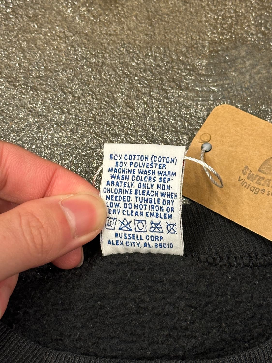 90s USA Russell 러셀  블랙 스웻셔츠 XL 상품이미지6