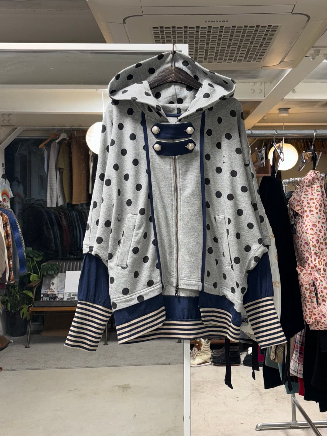 Frapbois 도트 나폴레옹 후드집업 상품이미지1