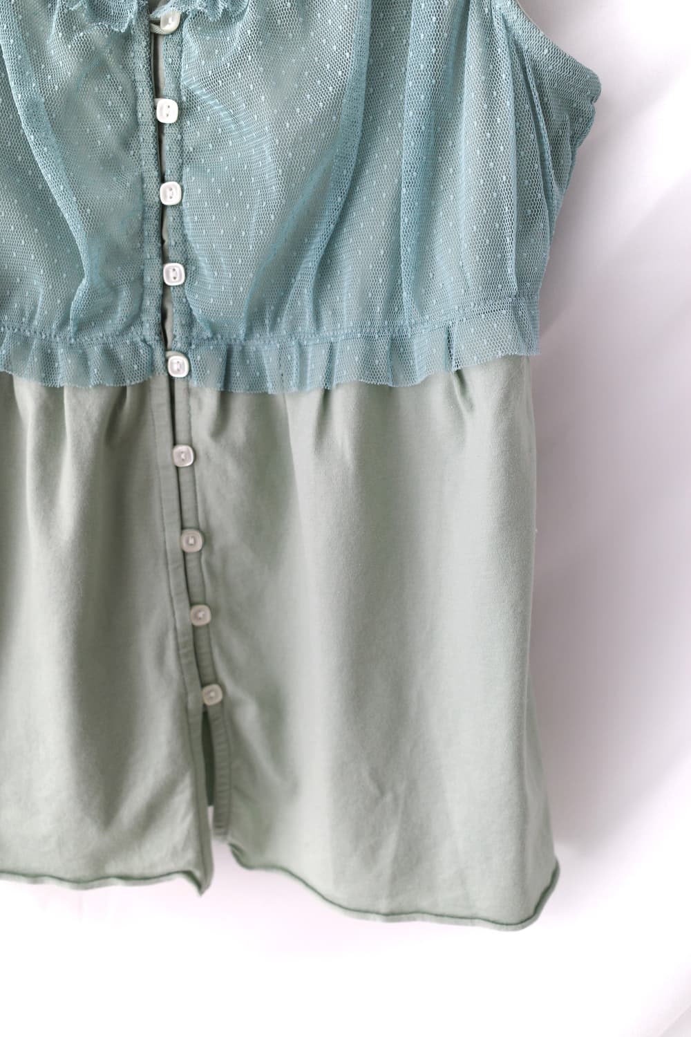 dot lace button sleeveless 상품이미지3