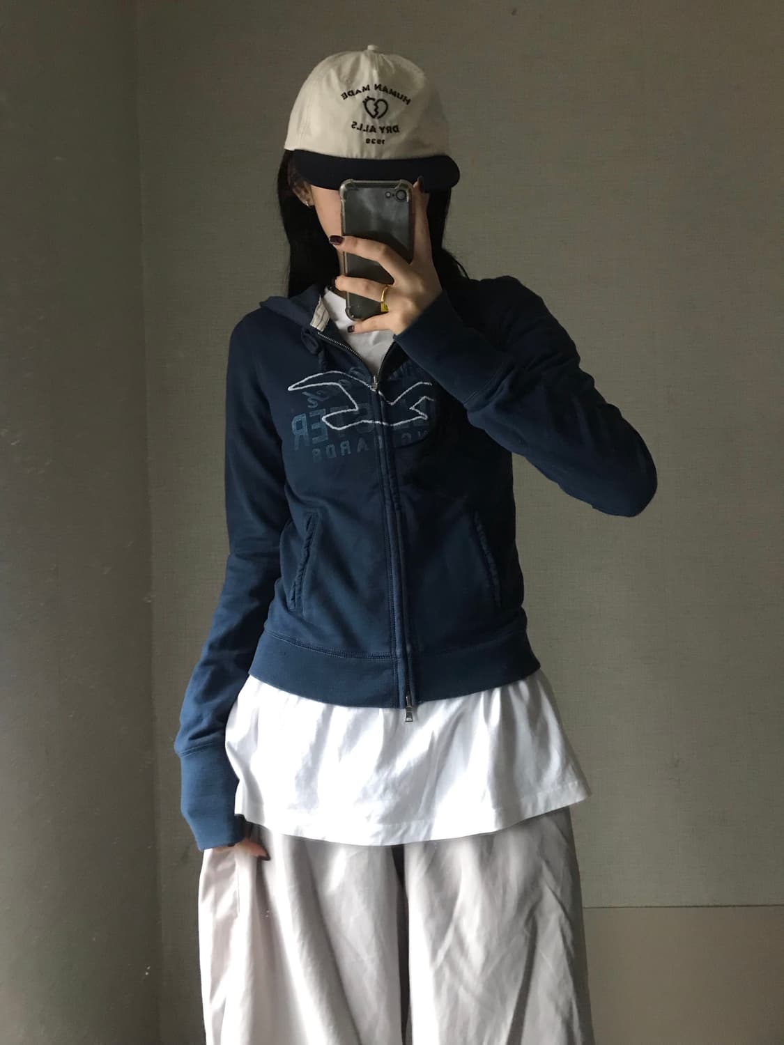 홀리스터 네이비 딱붙핏 후드집업 상품이미지4