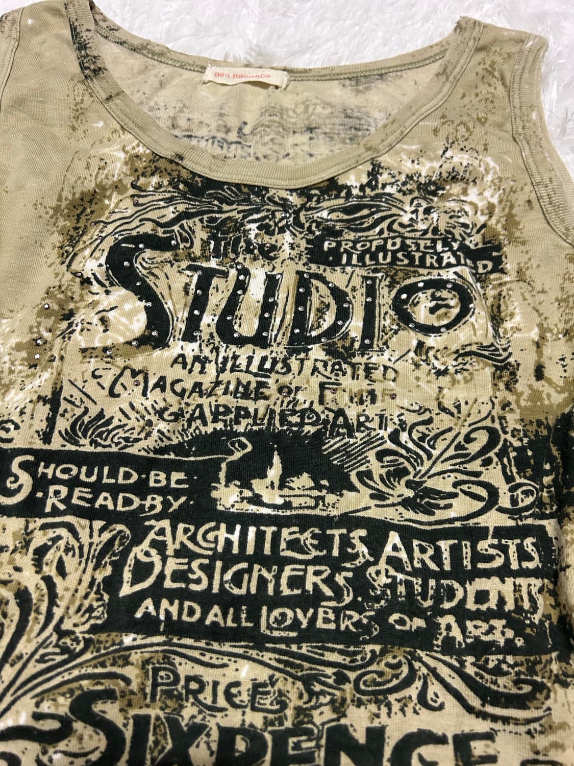 punk cubic detailed y2k sleeveless 상품이미지3