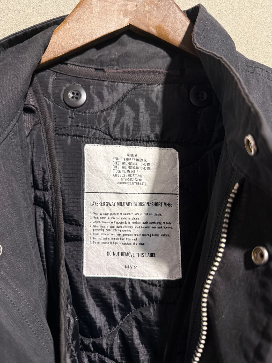 WYM 숏 m-65 파카 M(2XL) 상품이미지4