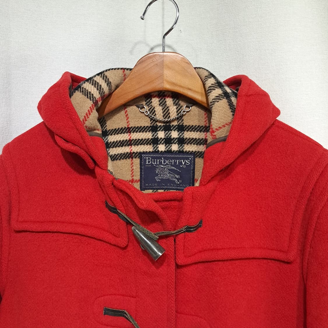 CL001 S/M 90s 버버리 스페셜리티 울 더플코트 상품이미지2