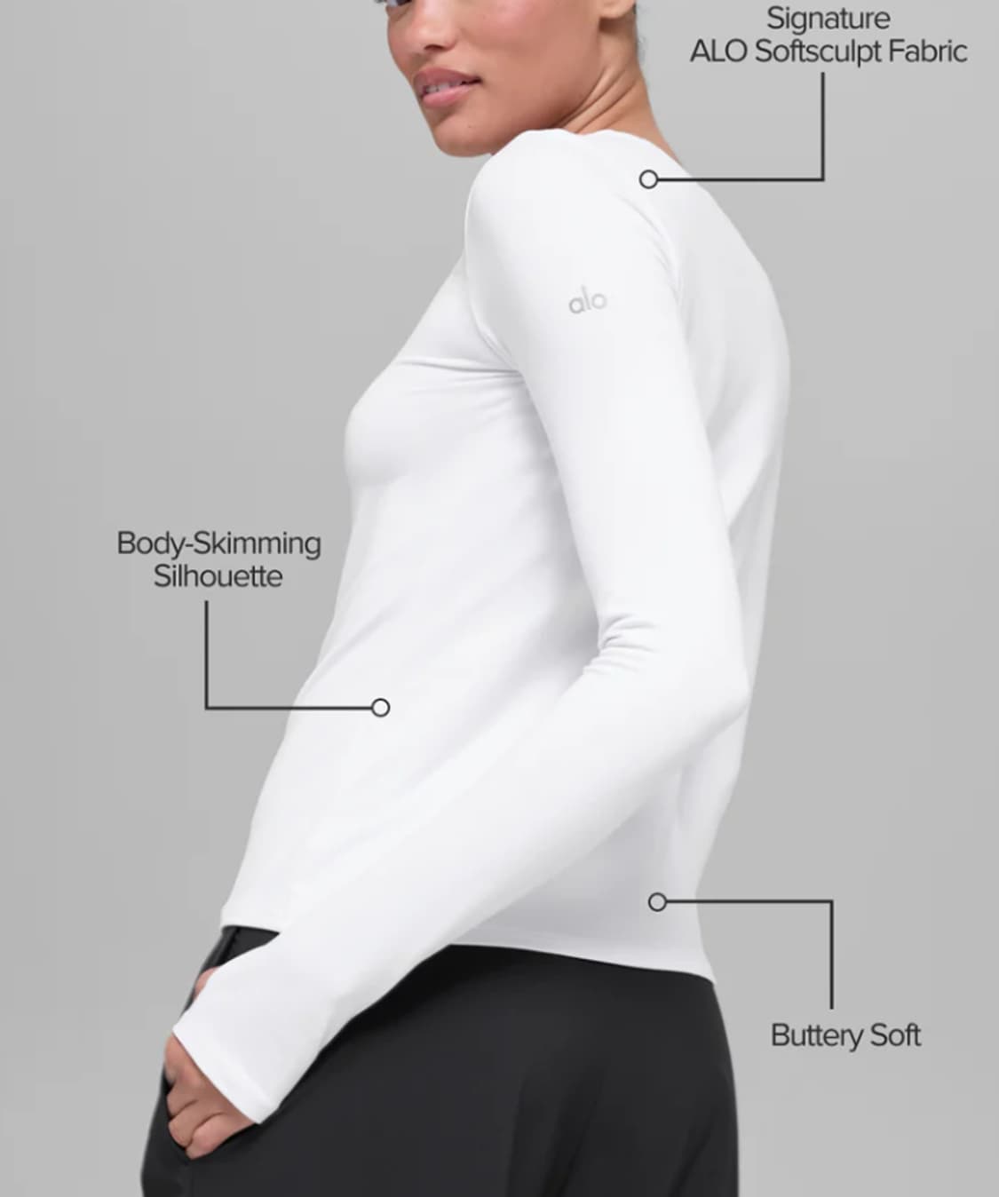 (새상품) 알로 요가  Finesse 롱슬리브 S(한국55) 상품이미지2