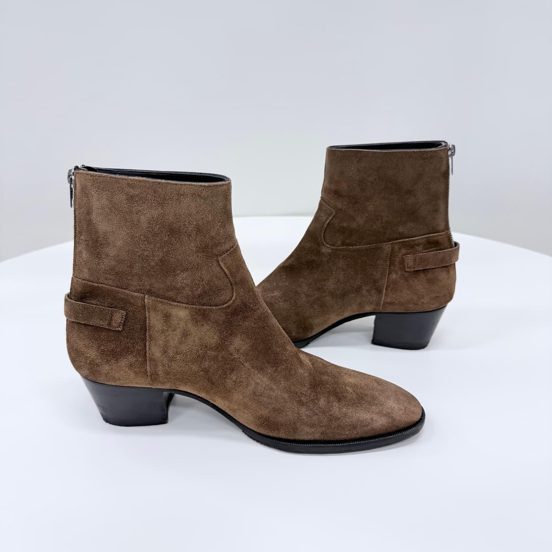 [S급/260] 셀린느 스웨이드 앵클 부츠 브라운 상품이미지4