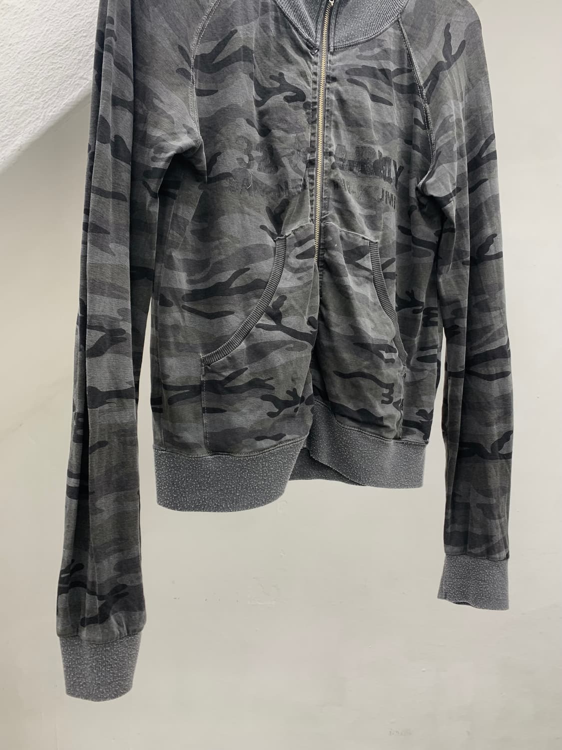 Camo pattern shirring detail jacket  상품이미지6
