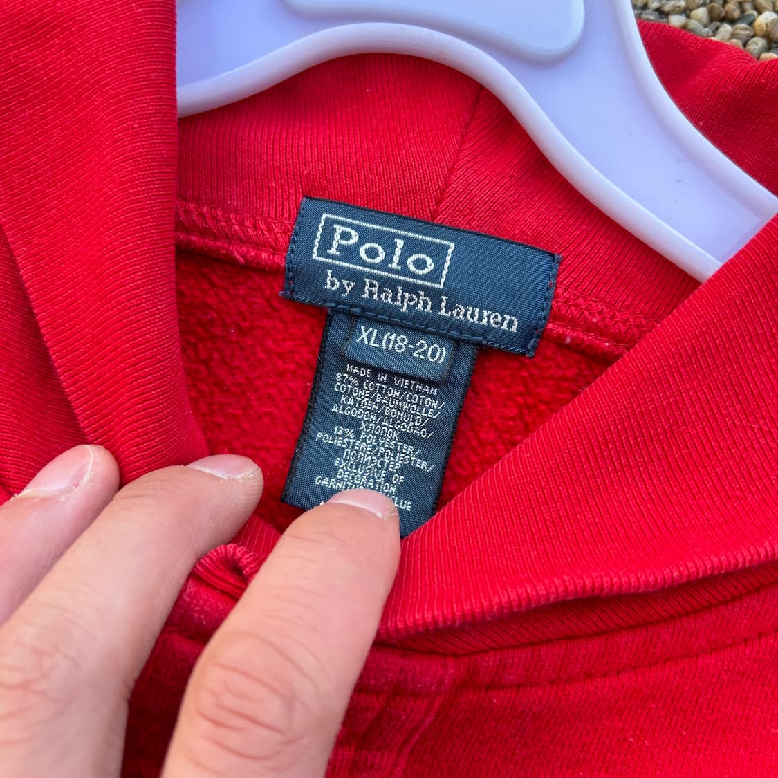폴로(POLO RalphLauren)레드 숄카라 코튼 니트 상품이미지4