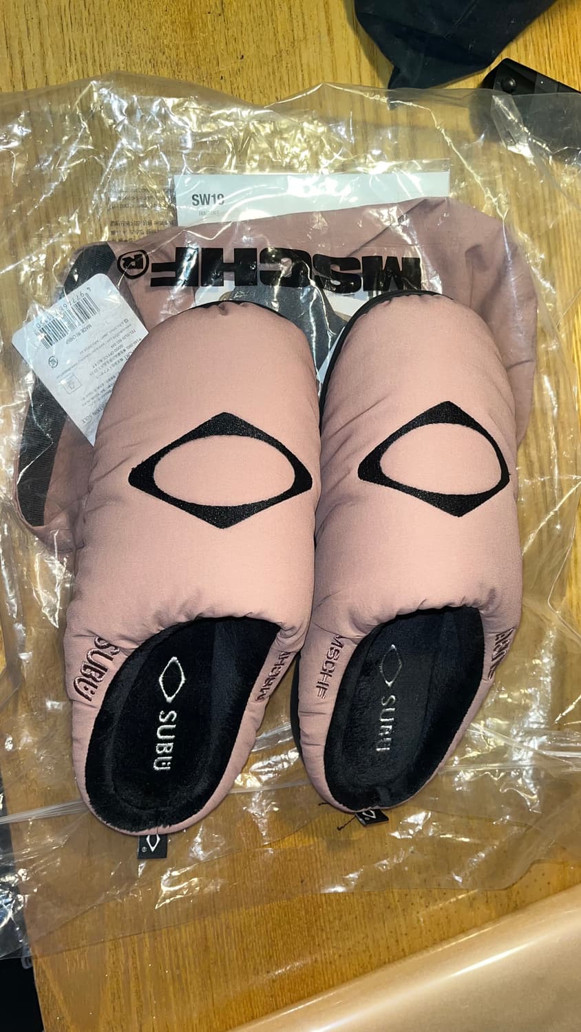 미스치프 x 스부 푸퍼 슬리퍼 로즈 브라운 상품이미지5