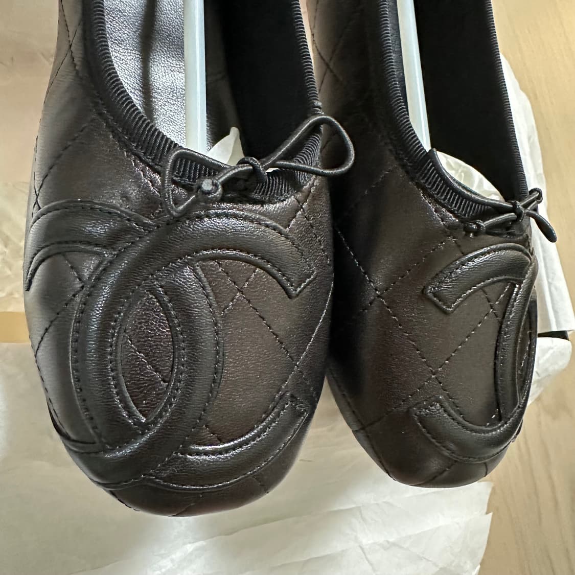 샤넬 깜봉 플랫슈즈 올블랙 38사이즈 / 새상품  상품이미지3