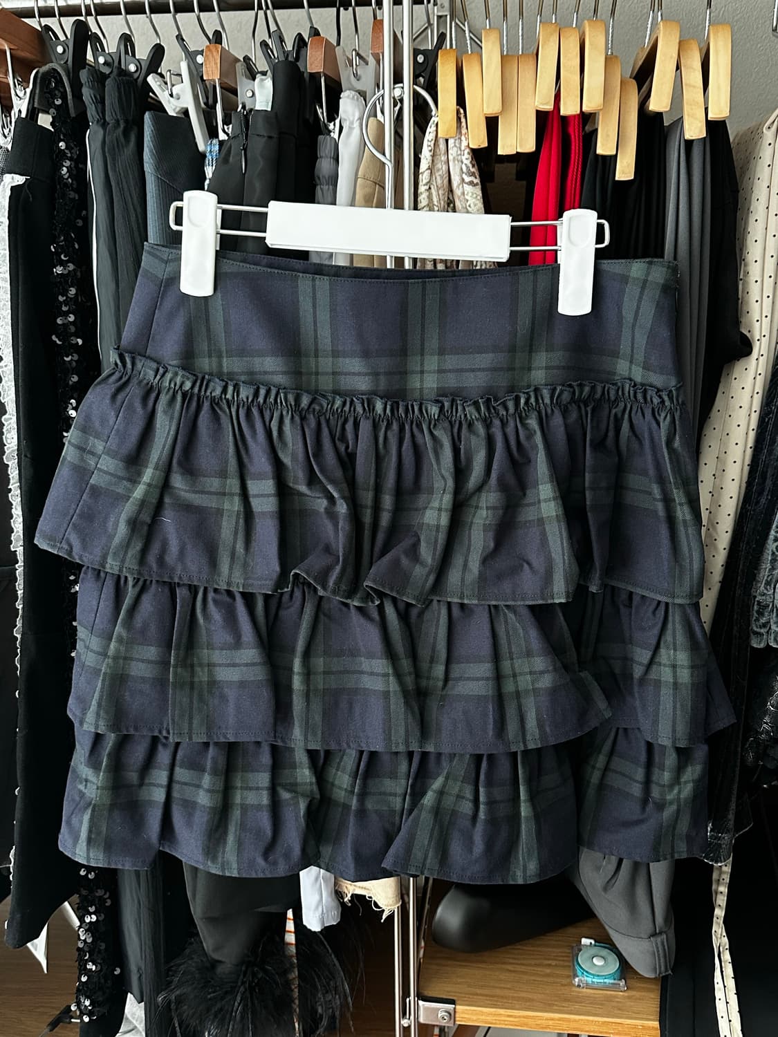 버뮬라 체크 스커트 상품이미지3