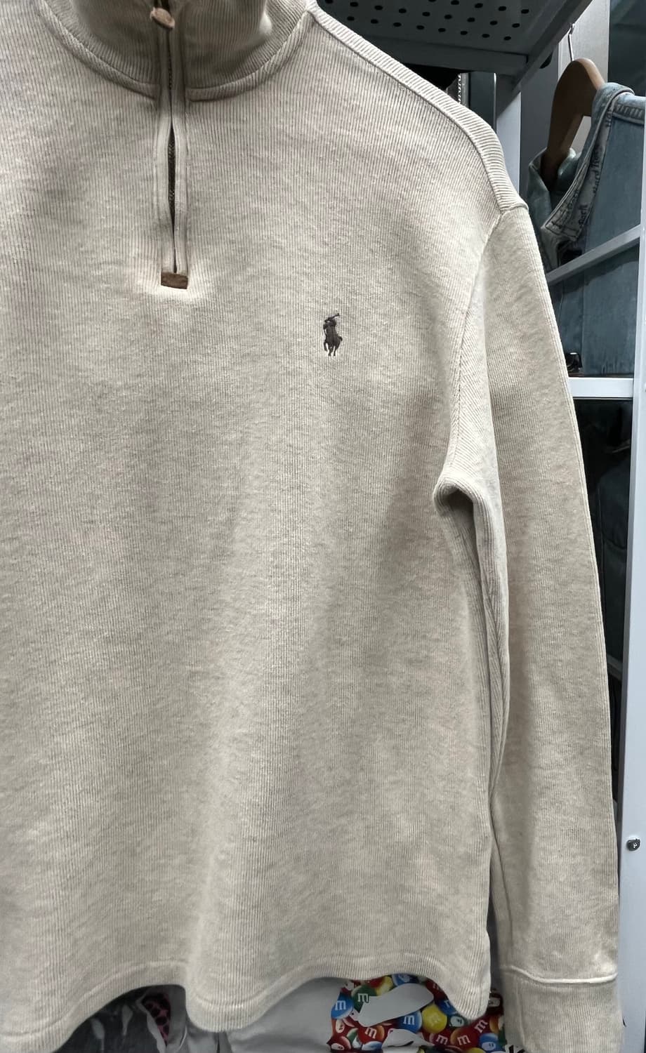 폴로 랄프로렌 하프집업 맨투맨 아이보리 상품이미지4