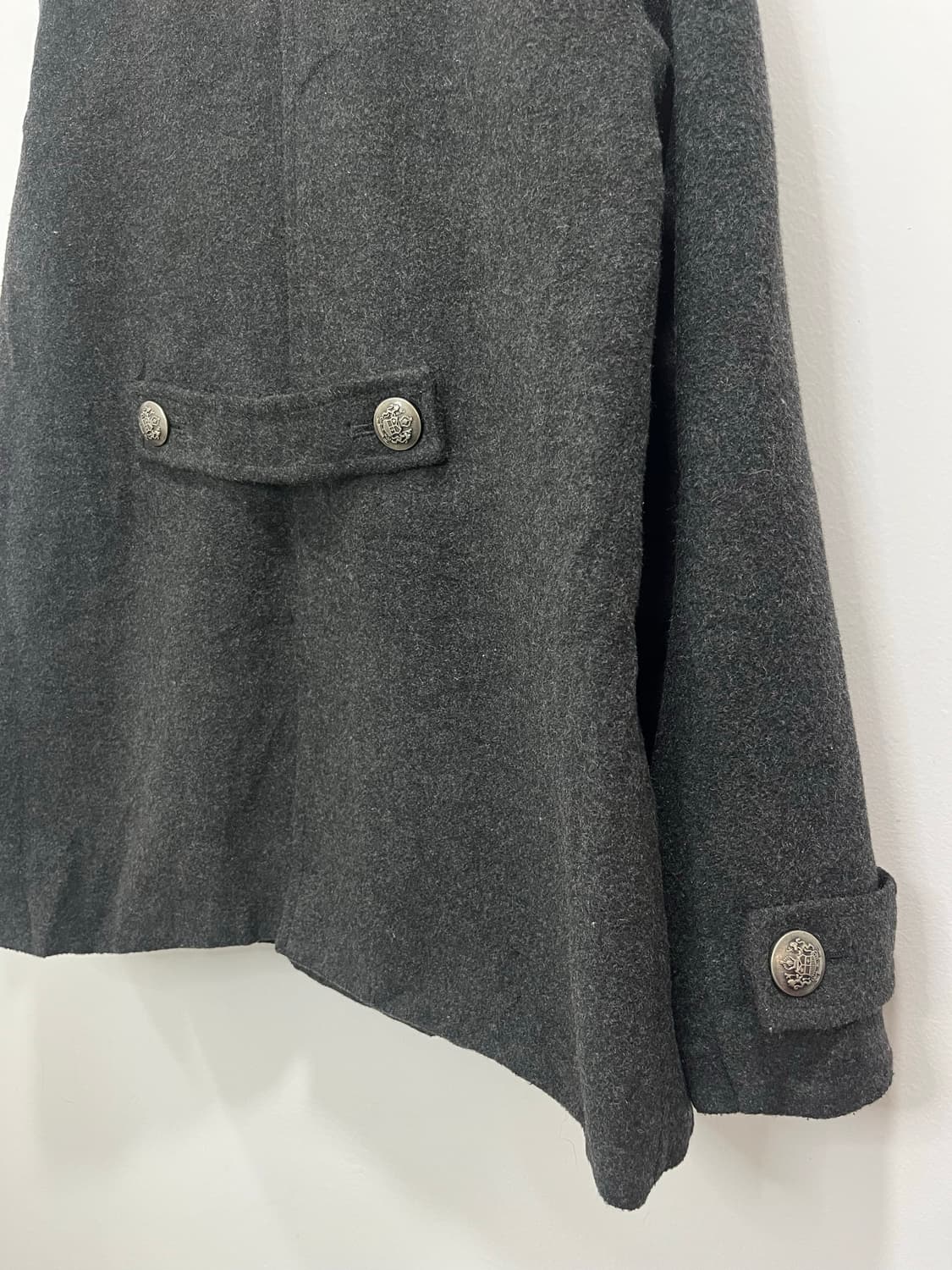 일본 빈티지 락펑크 투버튼 하프 코트 상품이미지10