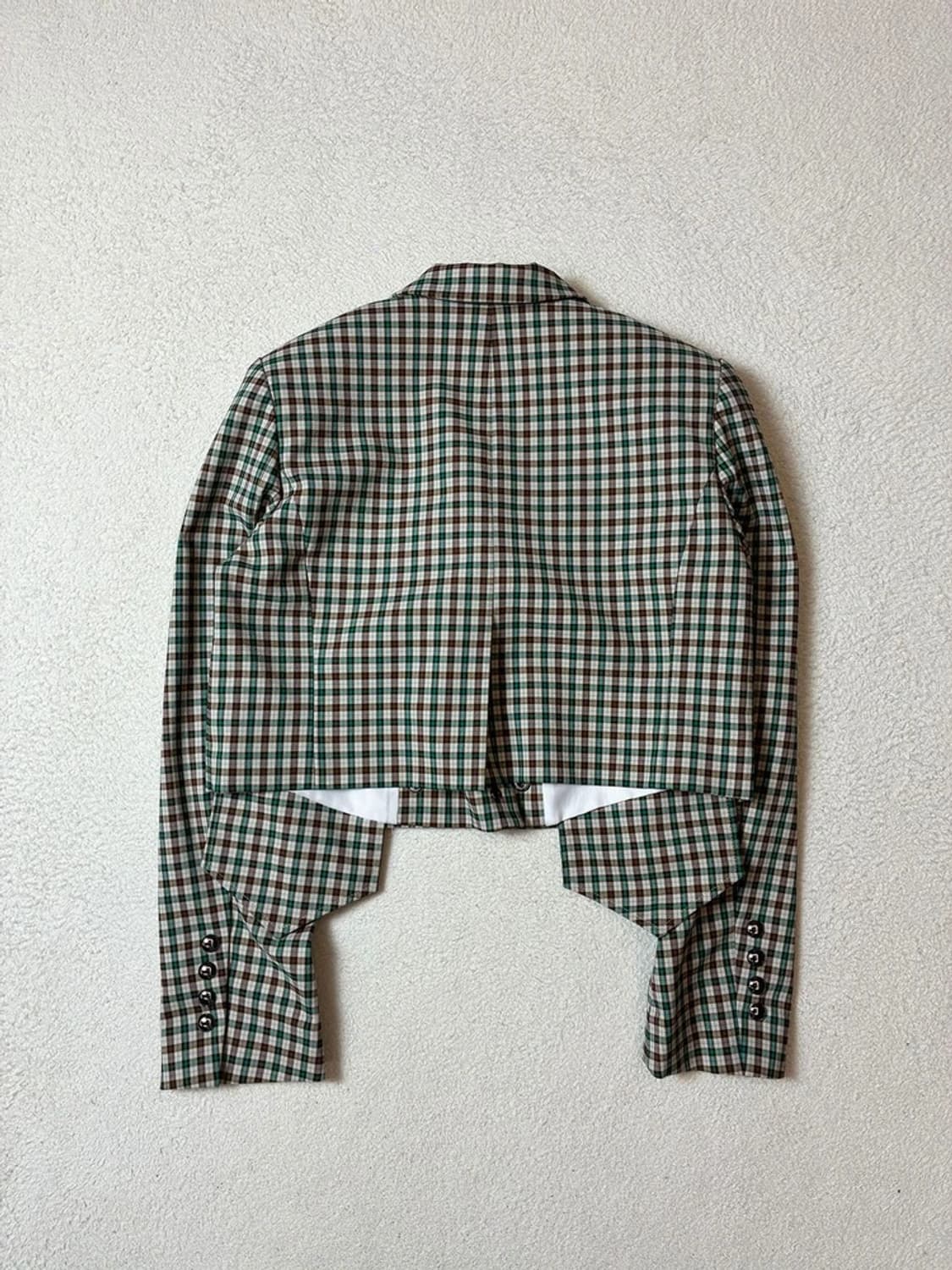 더일마 THEILMA 체크 크롭 블레이저 자켓 PN7390 상품이미지5