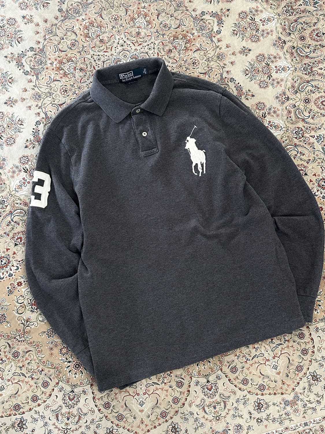 폴로 랄프로렌 차콜/화이트 빅포니 카라티  상품이미지3