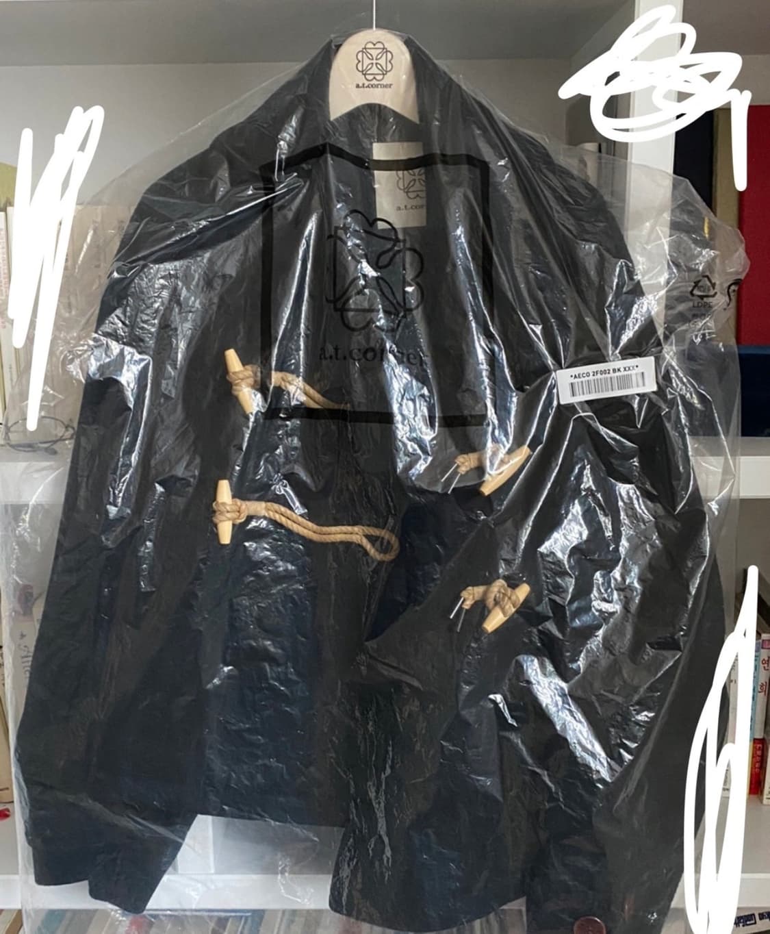 a.t.corner 캐시미어 토글 크롭 코트 상품이미지2