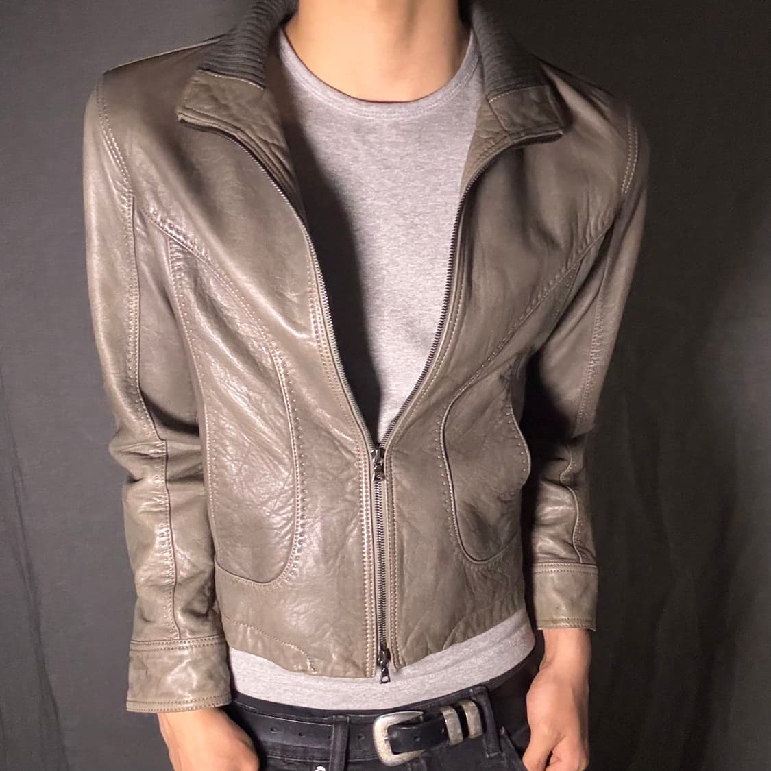 vintage leather jacket 상품이미지5