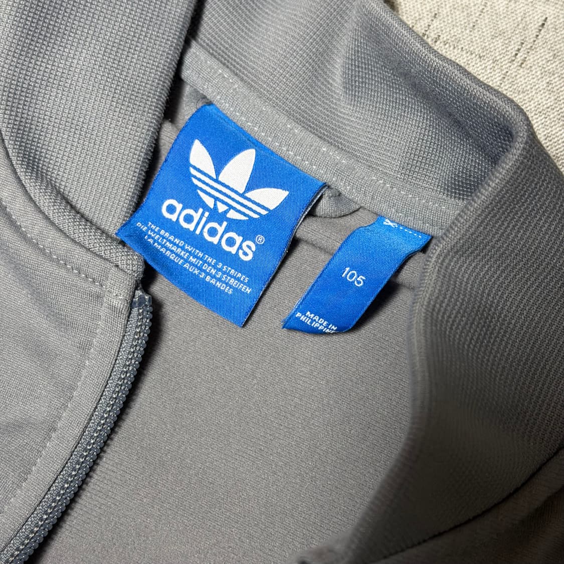 아디다스 xl 슈퍼스타 트랙탑 그레이 형광 져지 상품이미지5