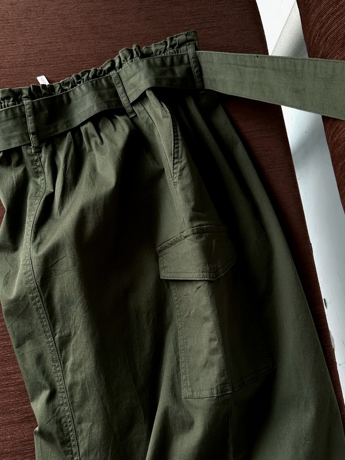 Cotton blend cargo design mid skirt 상품이미지4