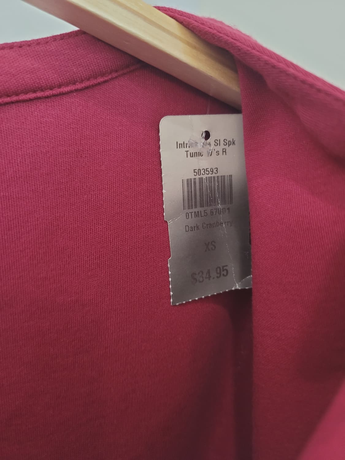 엘엘빈 LLBean 코튼 튜닉 다크 크랜베리 XS 여성 44~55 새제품 상품이미지5