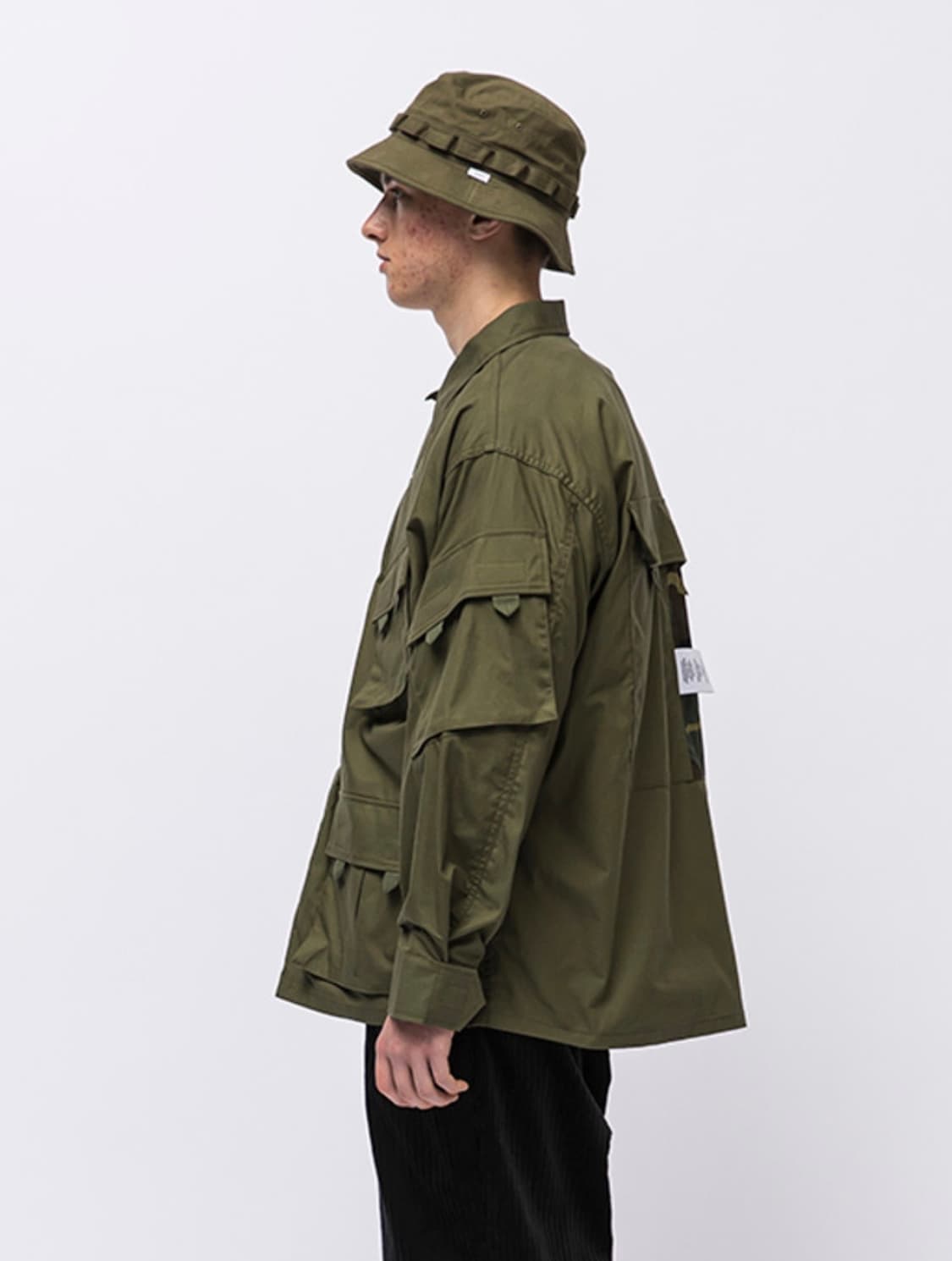 2) 더블탭스 유틸리티 립스탑 포켓 밀리터리 카모 자켓 오버사이즈 상품이미지4