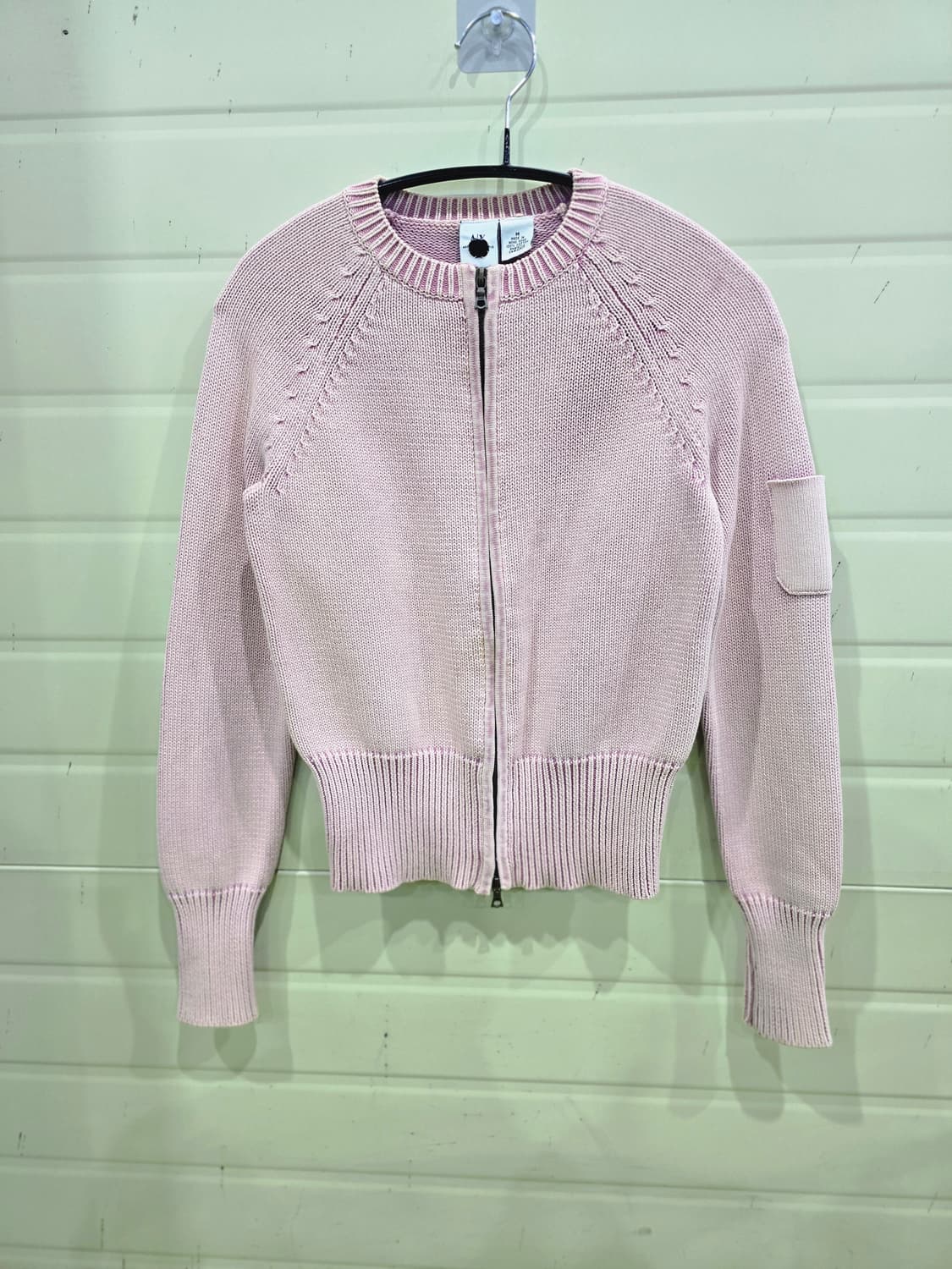 아르마니 익스체인지 핑크 니트 집업 가디건 상품이미지2