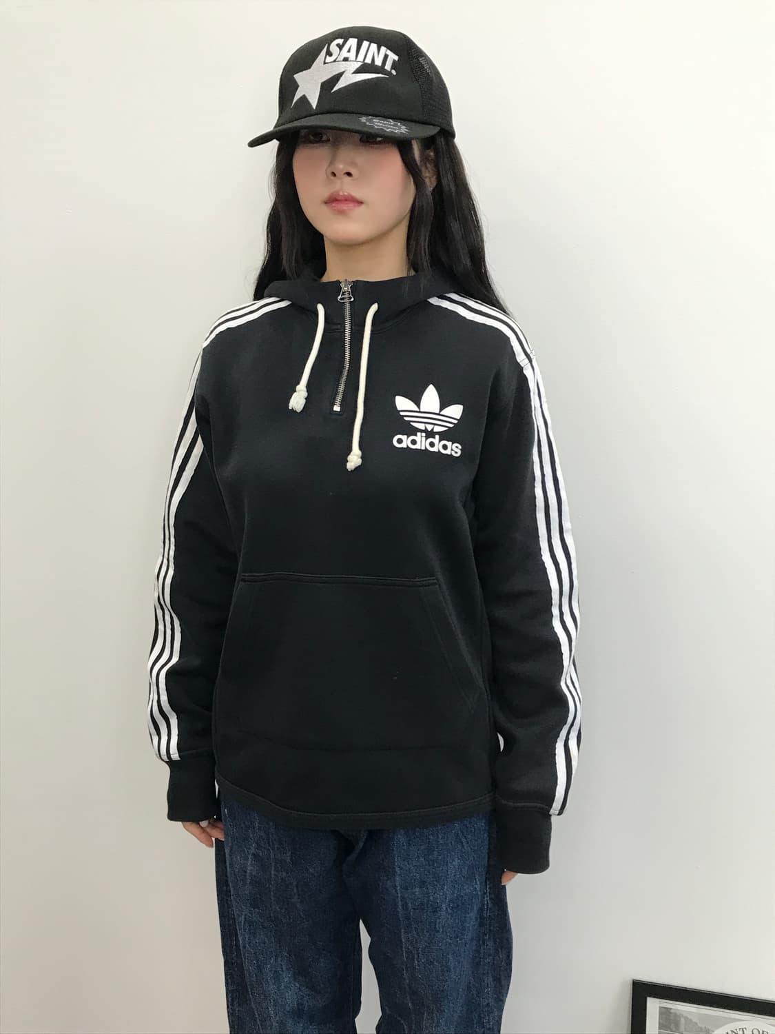 Adidas Trefoil Zip Hoodie Black 상품이미지2