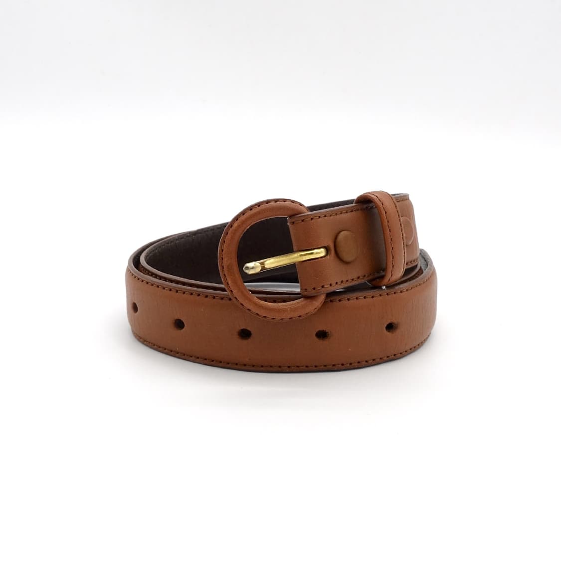 TOCHIGI LEATHER 일본 빈티지 브라운 레더 벨트 상품이미지2