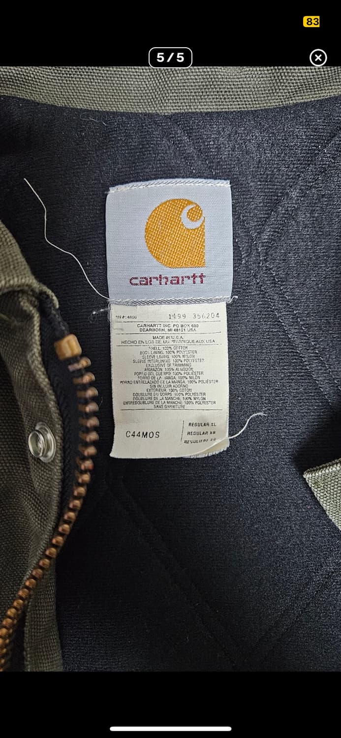 칼하트 c44 인슐레이트 파카 (착샷o) 상품이미지3