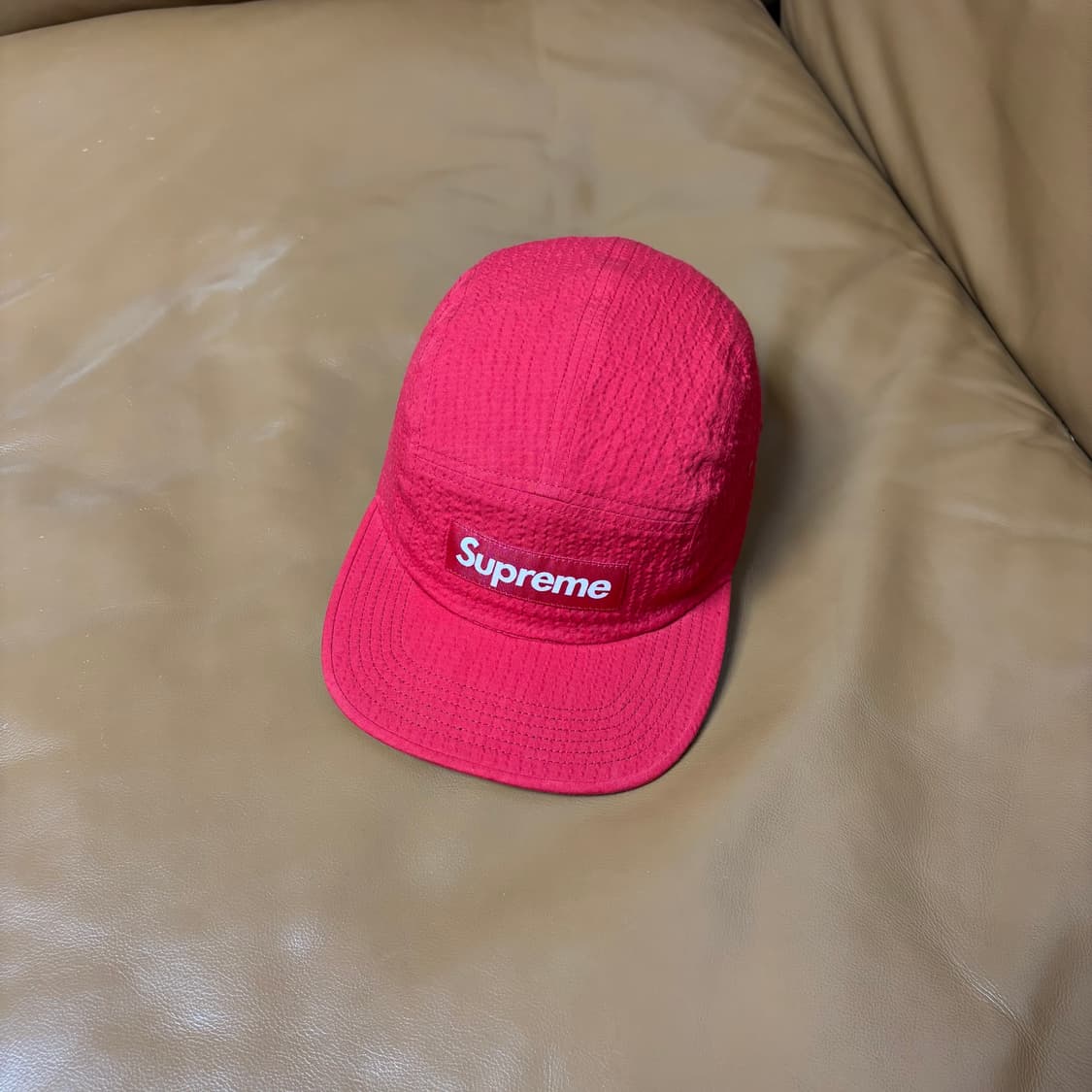 Supreme 슈프림 시어서커 레드 캠프캡 모자 (Red) 상품이미지1