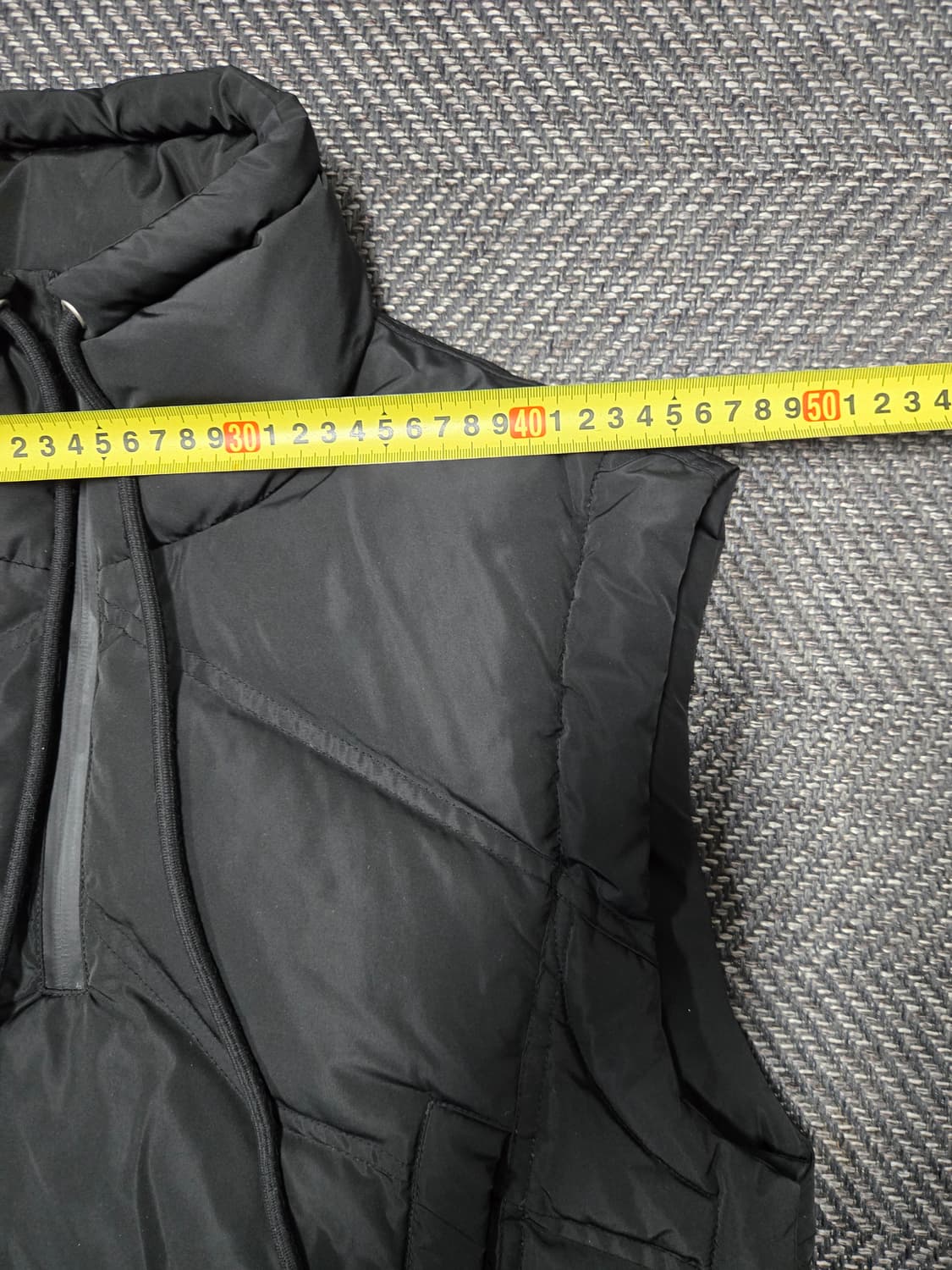 마이네임이즈 mynameis 블랙 반집업 다운패딩 조끼 상품이미지7