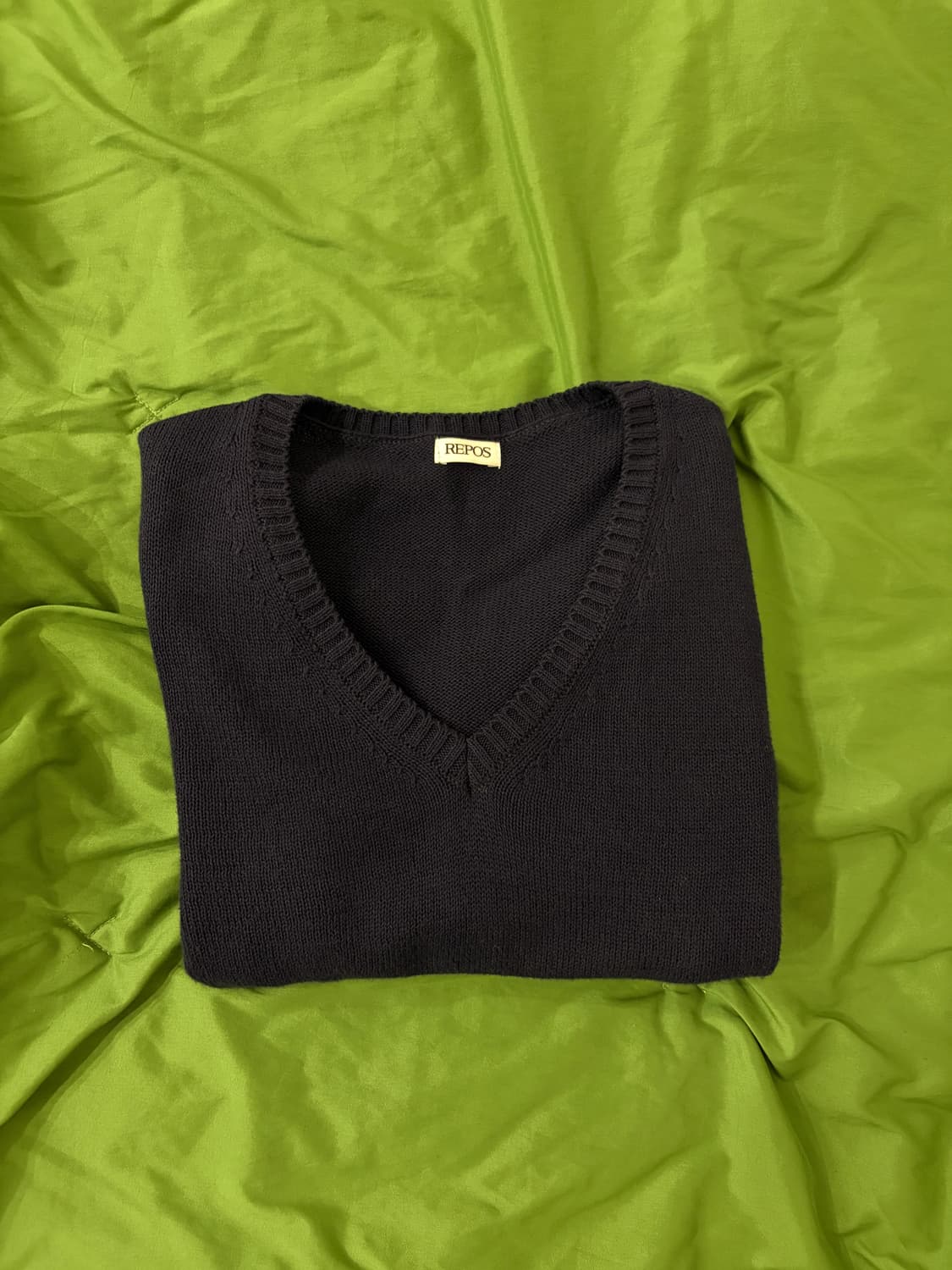 리포스 REPOS cotton v neck knit 코튼 브이넥 니트 M 상품이미지4