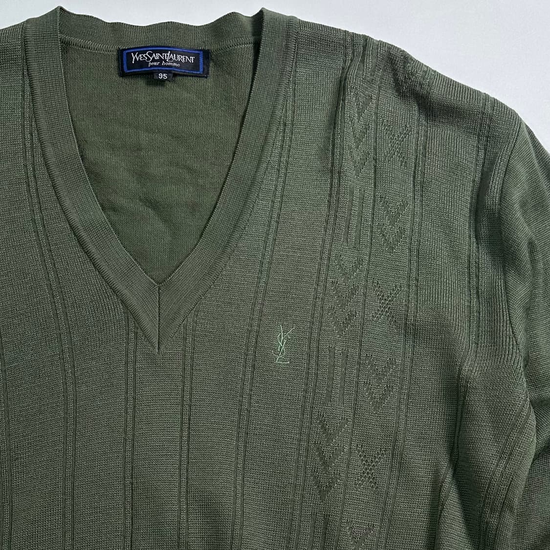 90s 입생로랑 카키 니트  상품이미지3