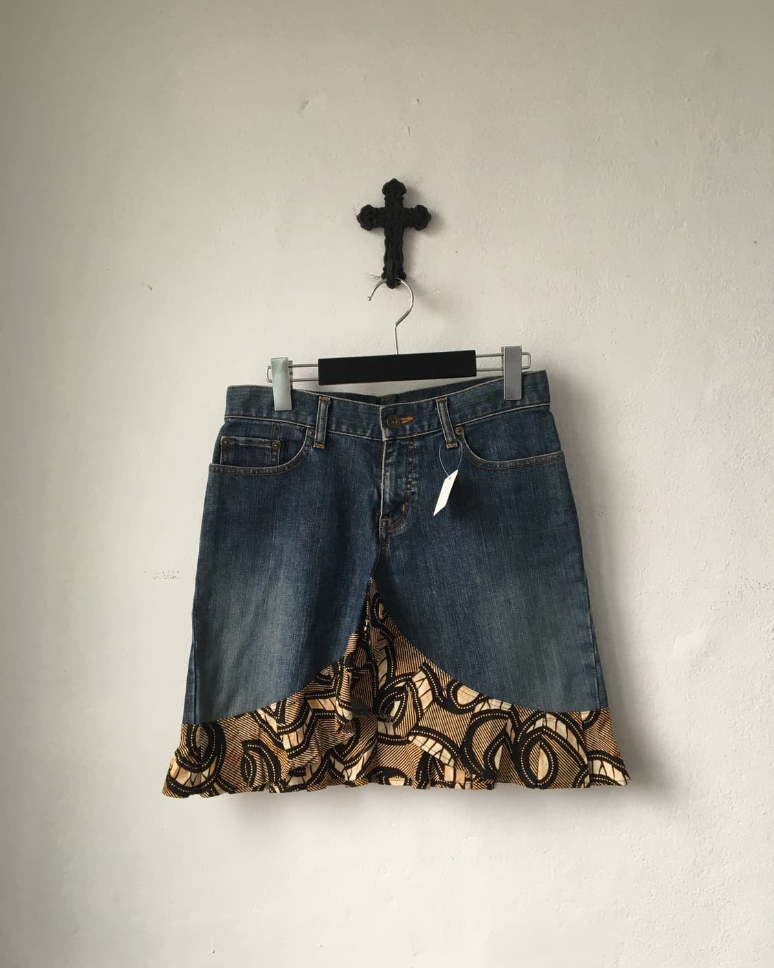 Layered point denim skirt 상품이미지1