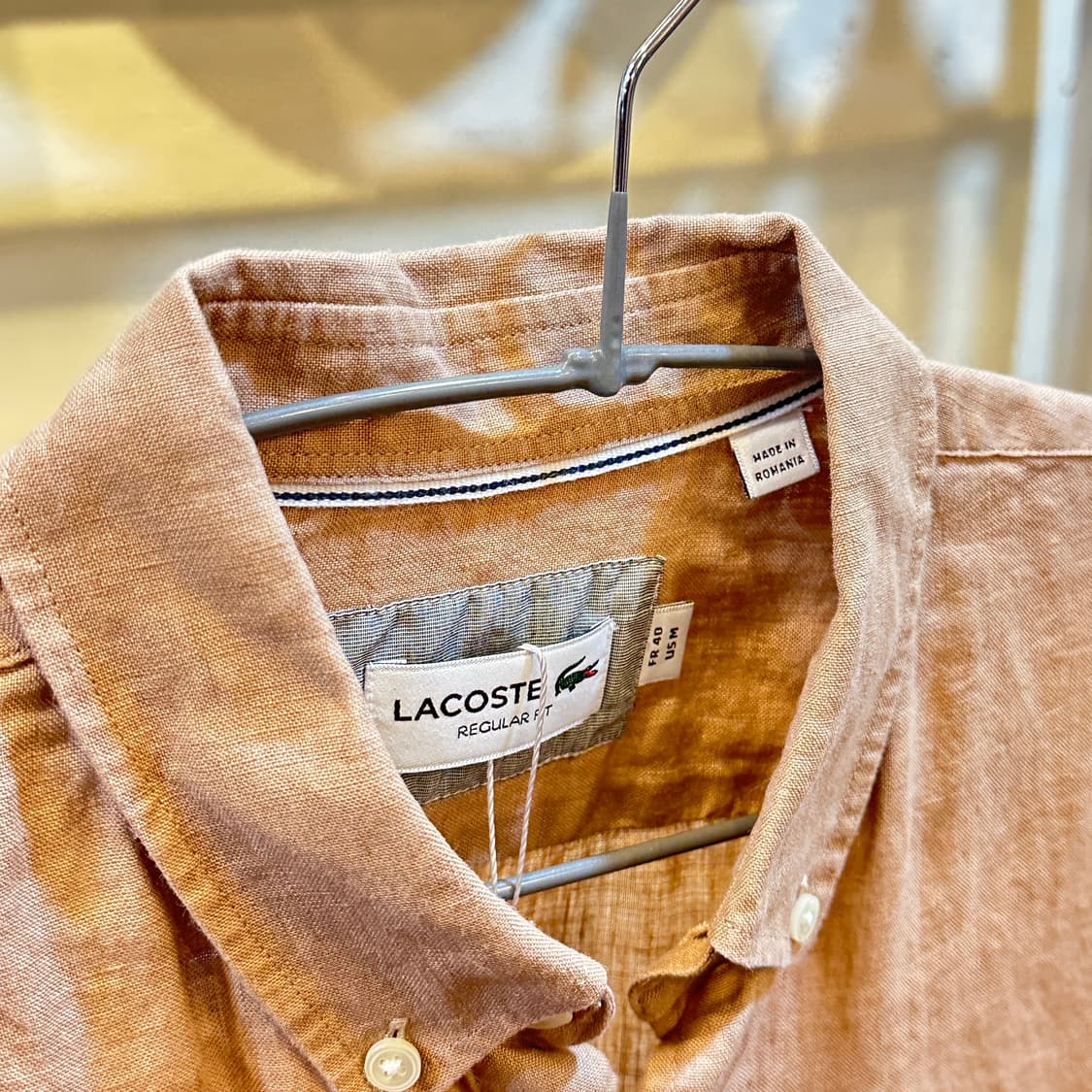 라코스테 린넨 셔츠 반팔 M 상품이미지2