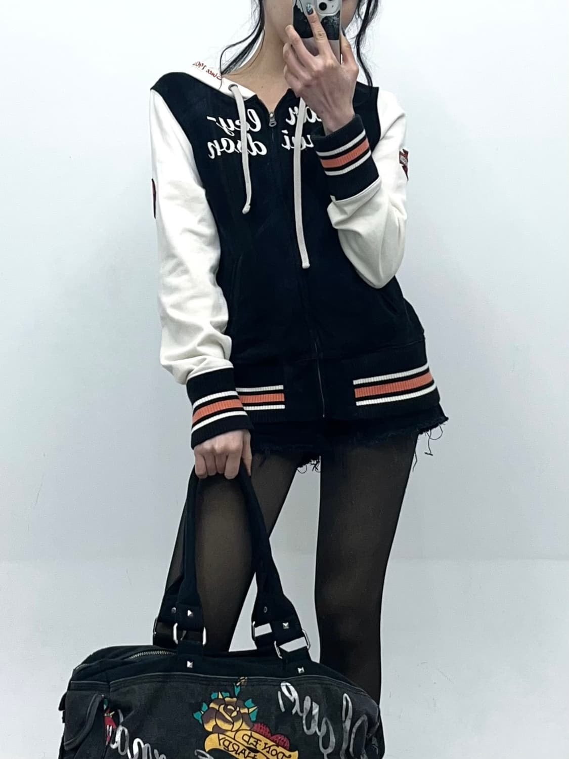 Harley Davidson 윙 레터링 프린팅 후드집업 상품이미지1