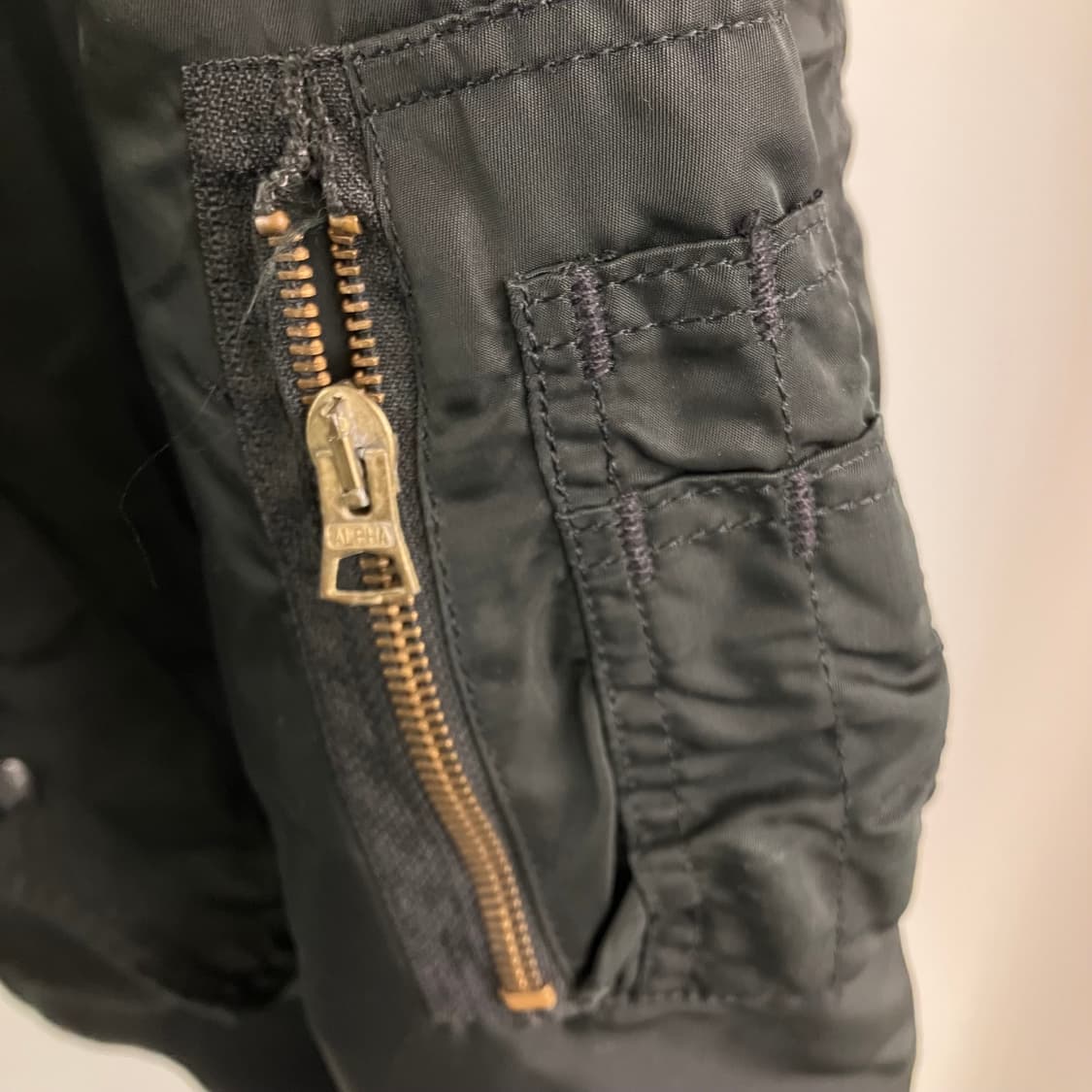 알파인더스트리 블랙 ma-1 항공 점퍼 XL 상품이미지5