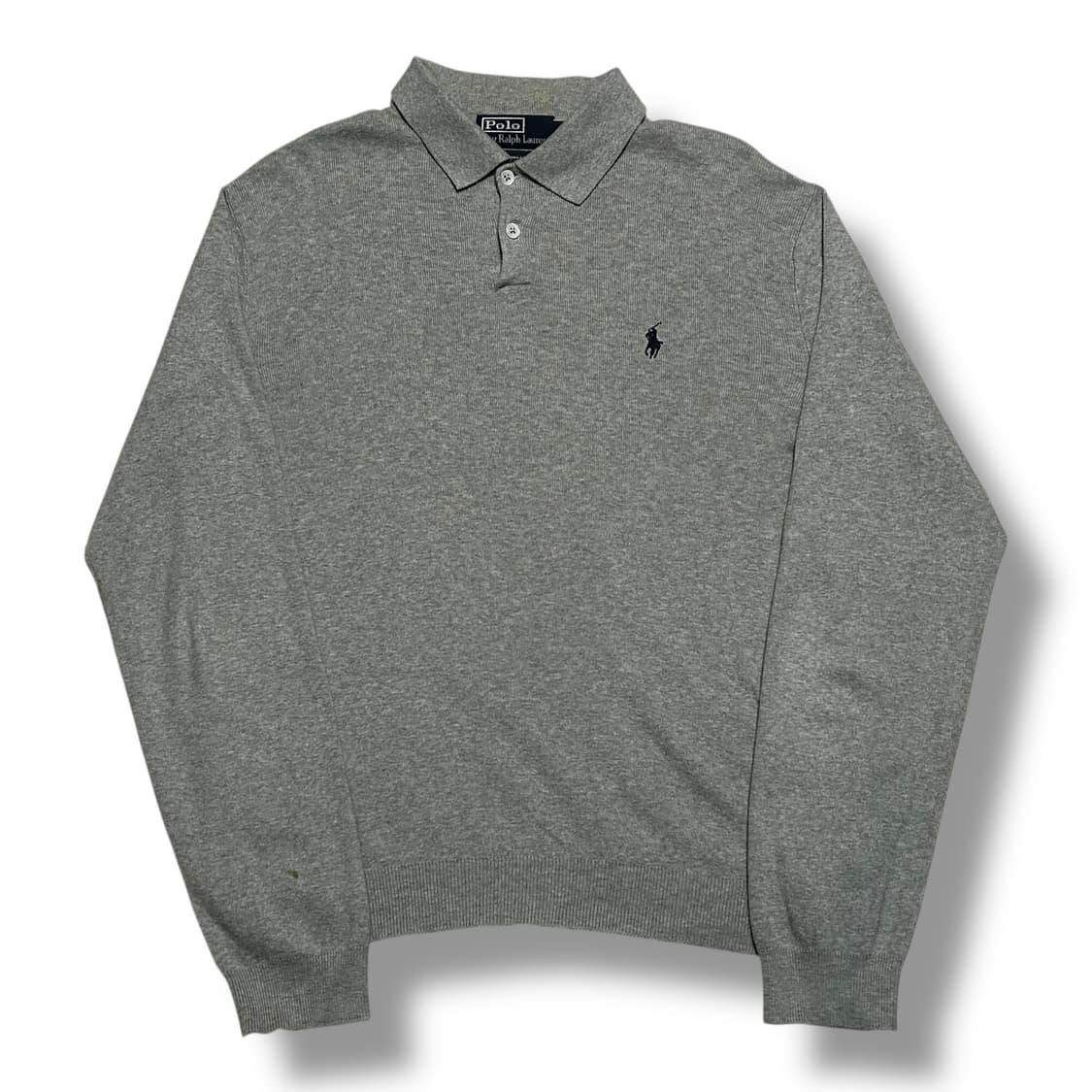 Polo Ralph Lauren 그레이 피마코튼 카라 니트 상품이미지1