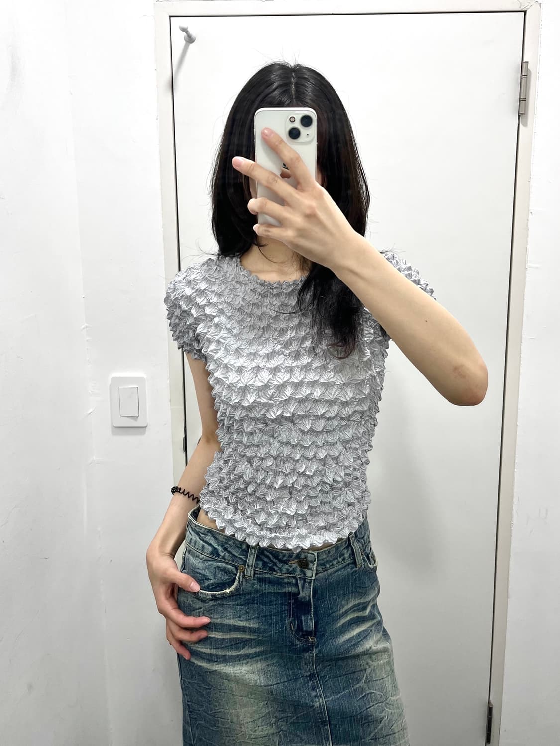  elegancia 팝콘 반팔 티셔츠 상품이미지1