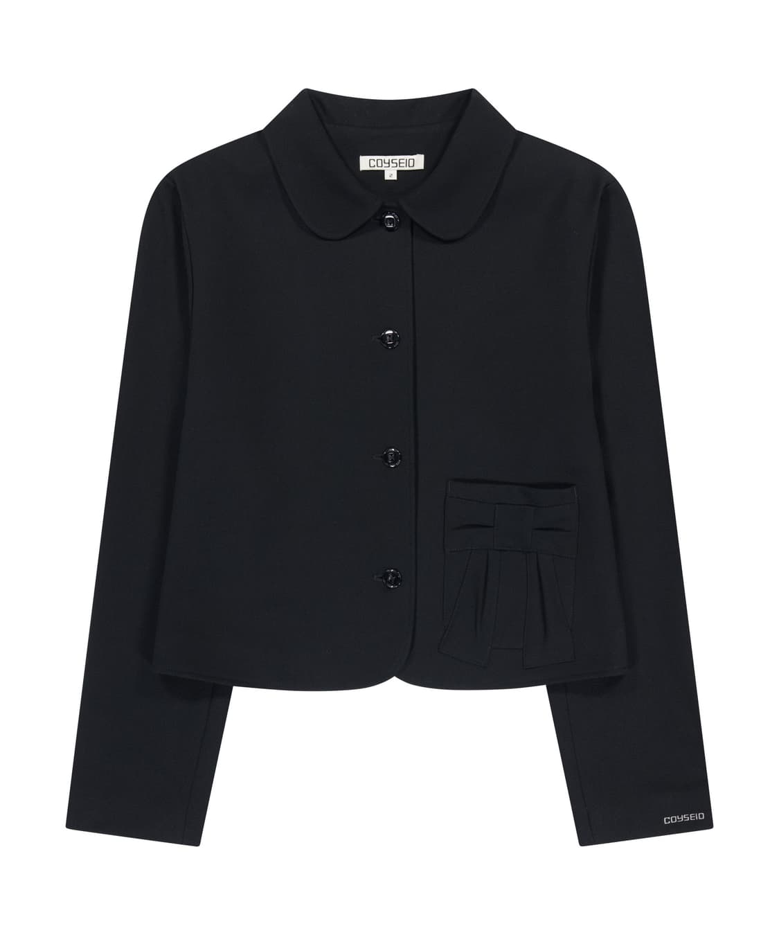 코이세이오 리본 자켓 블랙 상품이미지1