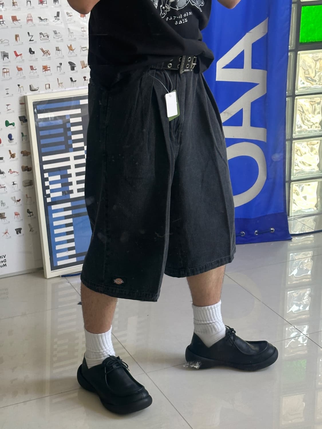 wide silhouette crostack work shorts 상품이미지4
