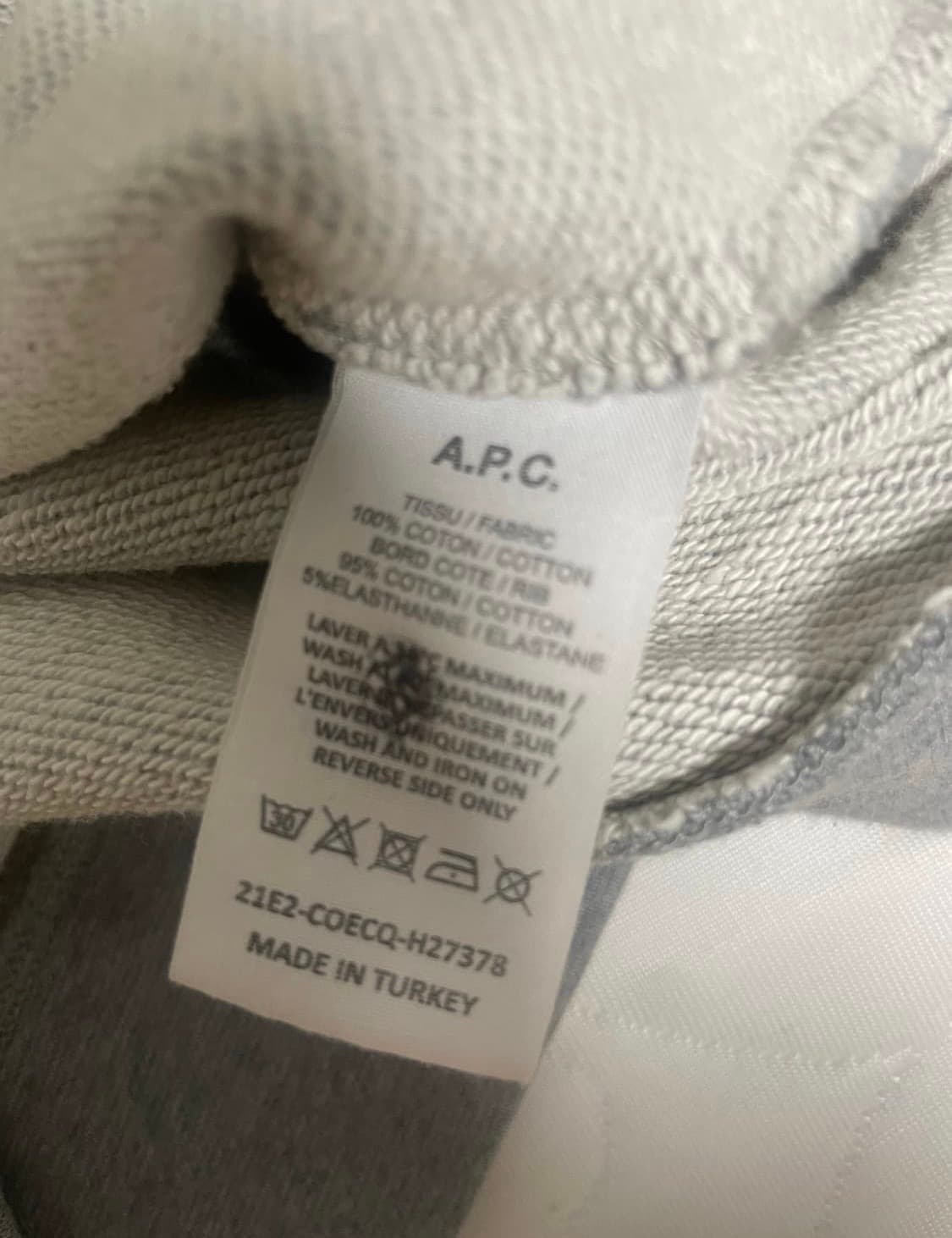 아페쎄 맨투맨 M 상품이미지3