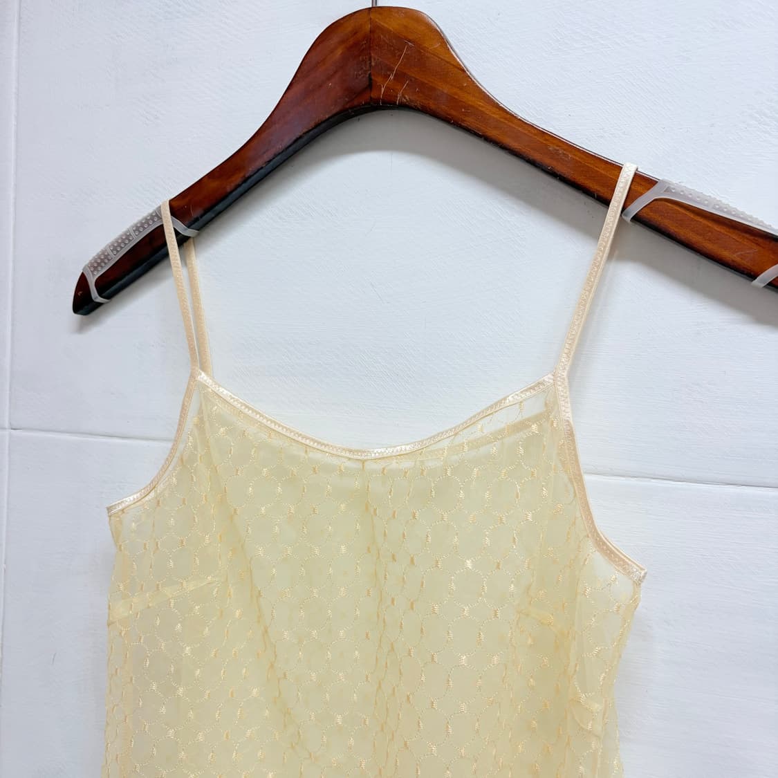 puccele 시스루 자수 슬리브리스 뷔스티에 탑 JPN  상품이미지2