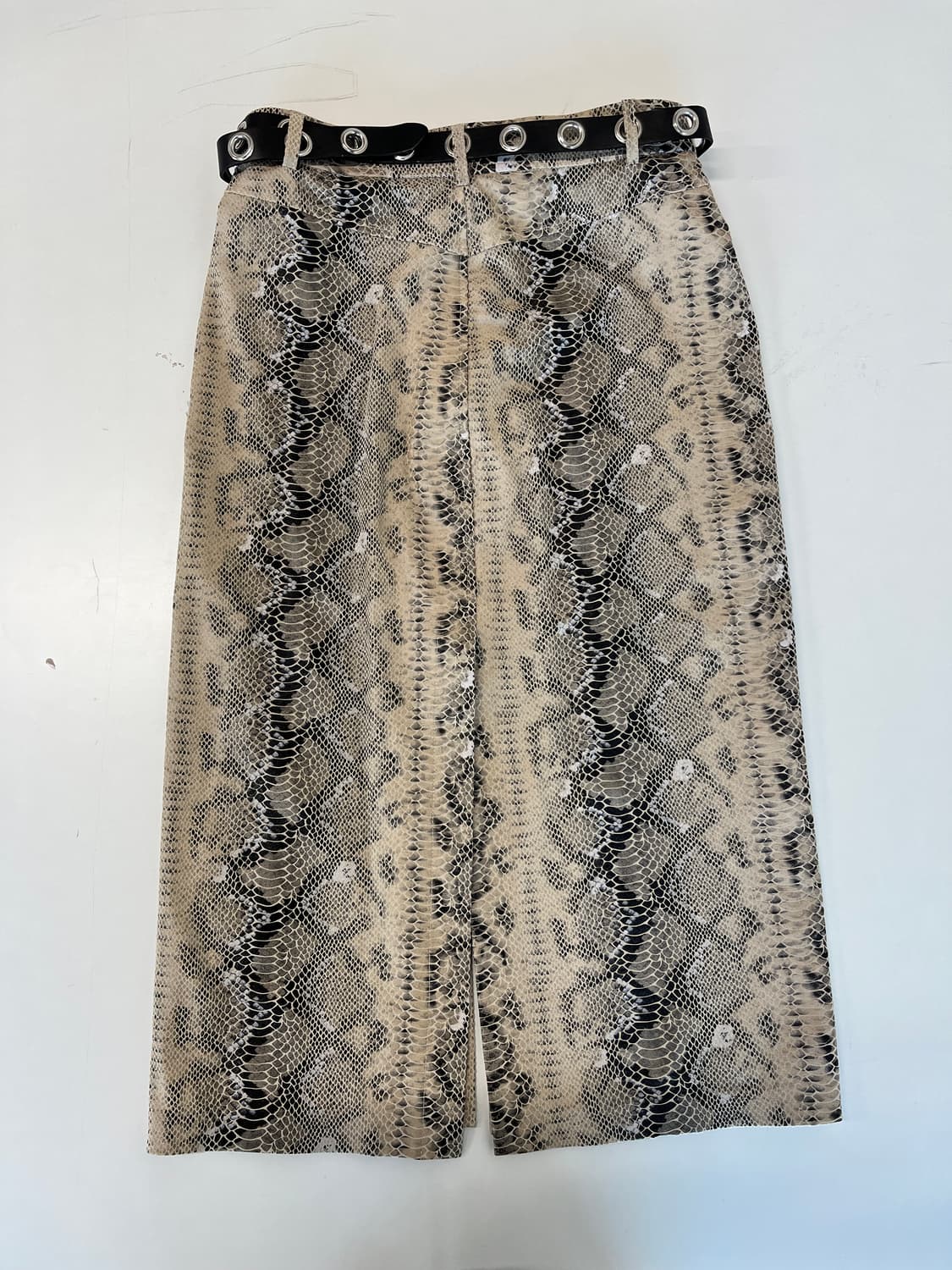 자라 스네이크 파이톤 스커트 베이지/블랙 M 상품이미지2