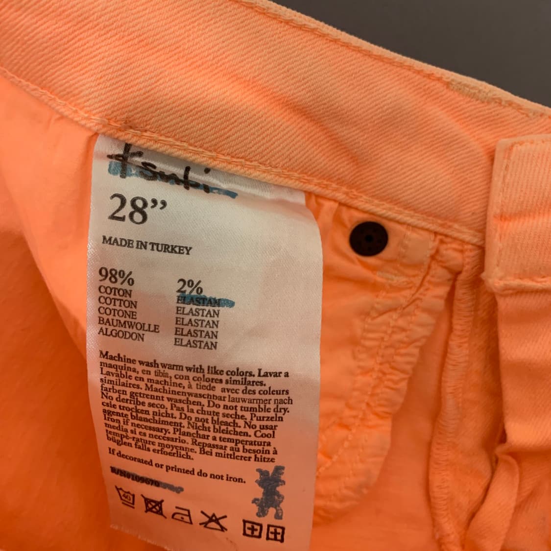 28인치 KSUBI 수비 스프레이 온 지퍼 스판 핑크 데님 청바지 상품이미지8