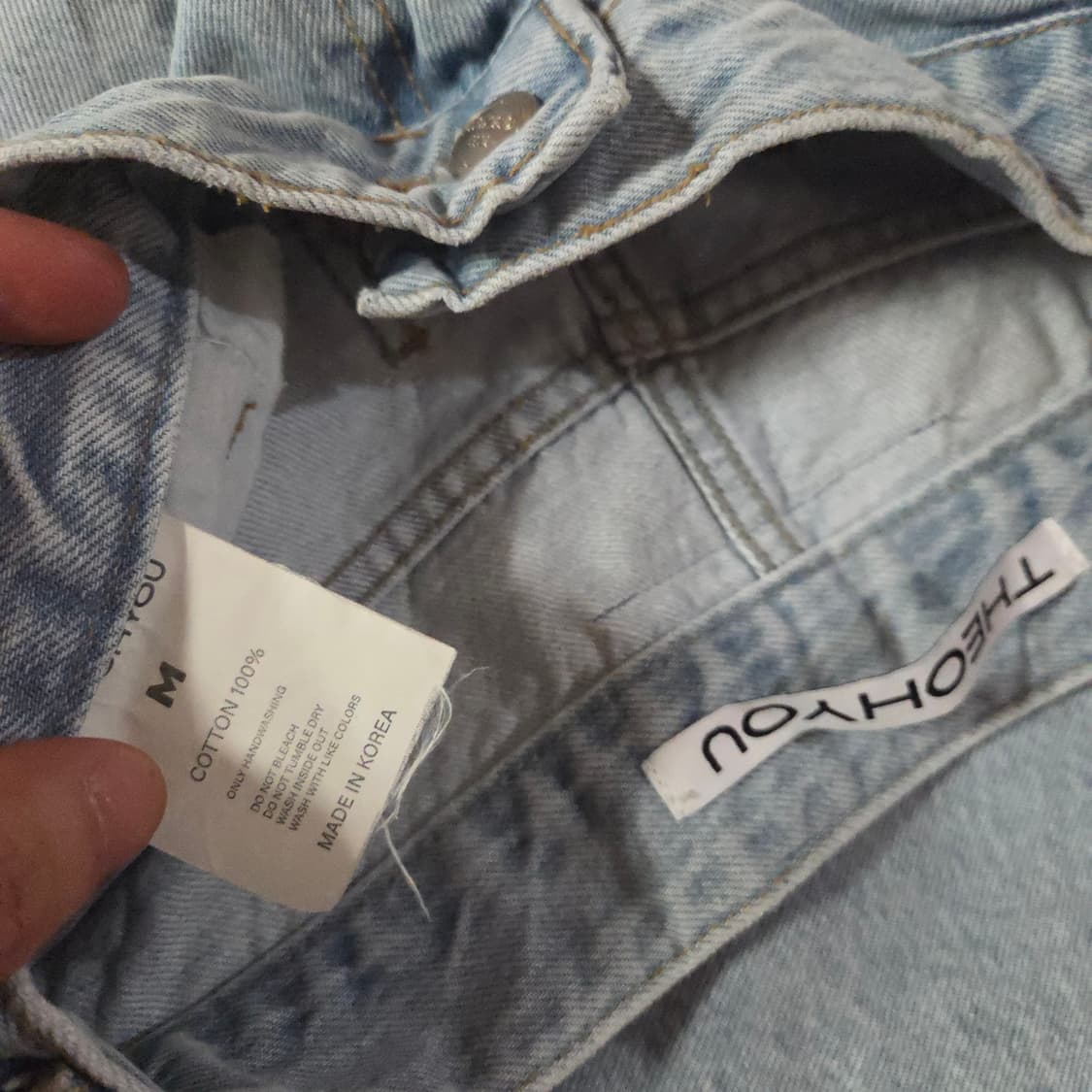 더오유 워시드 버뮤다 데님 쇼츠 M 라이트블루 상품이미지8