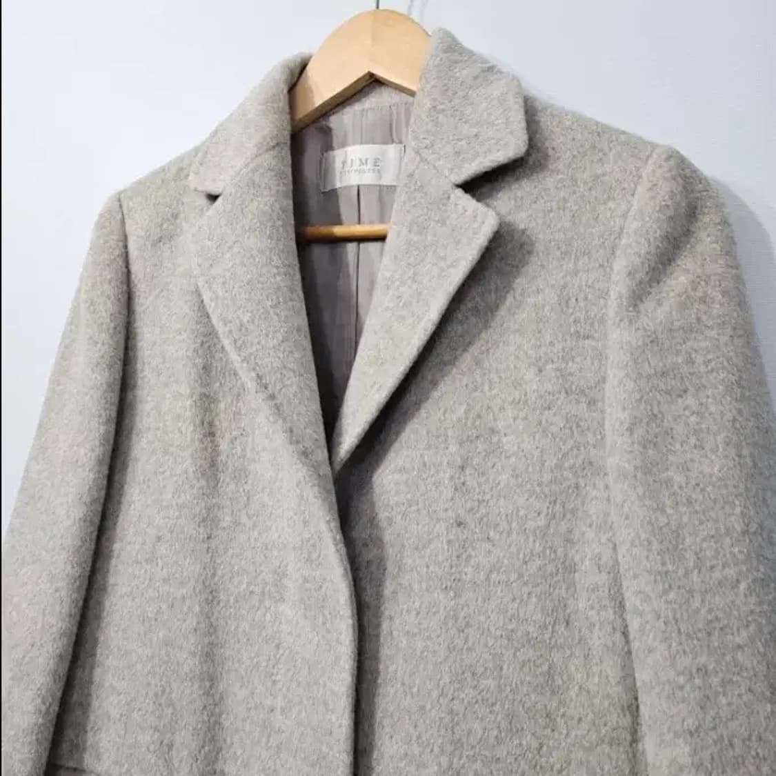 TIME 타임 롱 코트 회색 ~55 상품이미지5